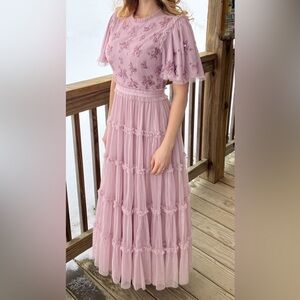 Ivy City Co Anastasia Lavender Pink Floral Maxi Dress